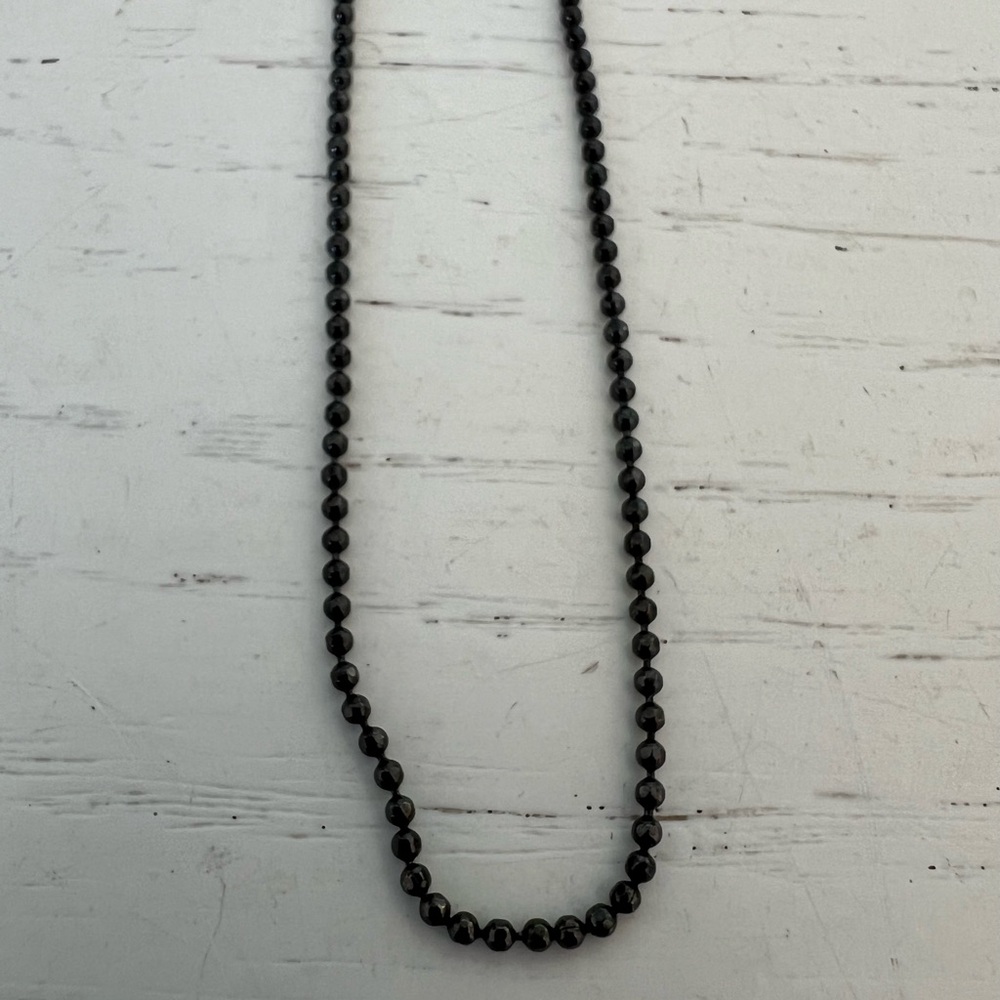 Stella & Dot Hematite Ball Chain. 19” length.